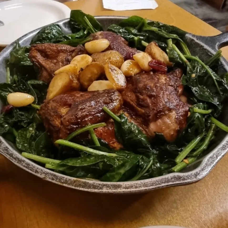 Old-style roasted chicken in Korea