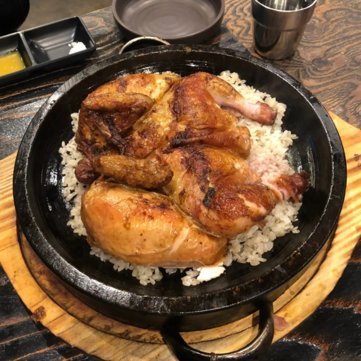Old-style roasted chicken in Korea