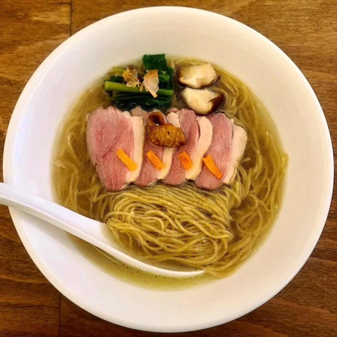 Duck ramen with yuzu sauce